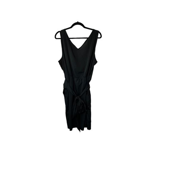 Gap Deep V Sleeveless Sheath Belted Black Dress Women's Size XXL New - Picture 7 of 10